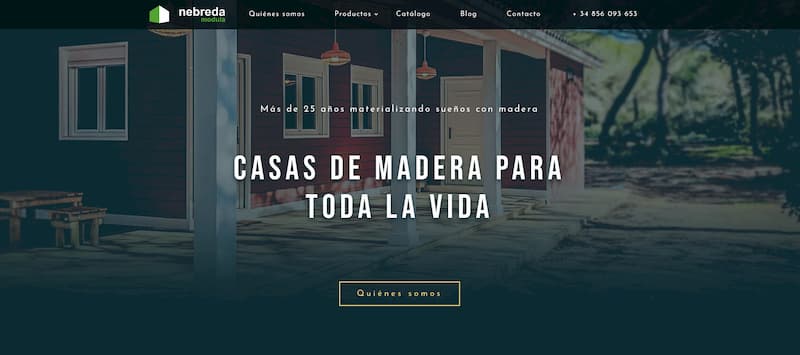 Home del sitio web de Nebrada.
