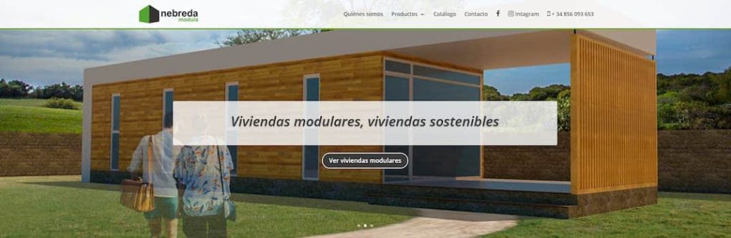 Antigua home del sitio web de Nebrada.