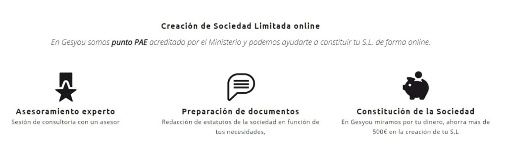 Creación de Sociedad Limitada online.