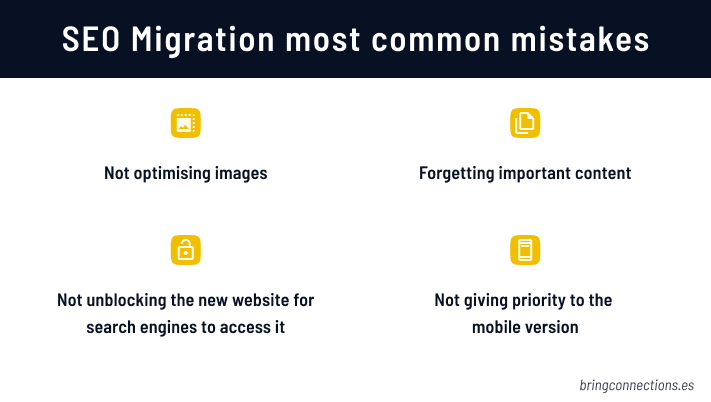 Errores comunes en la migración SEO.