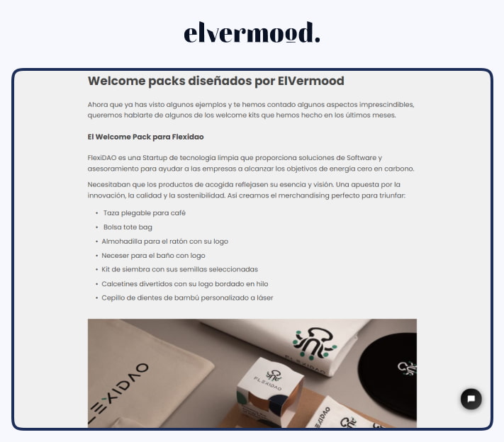 Ejemplo de cómo trabajar los contenidos con elvermood.