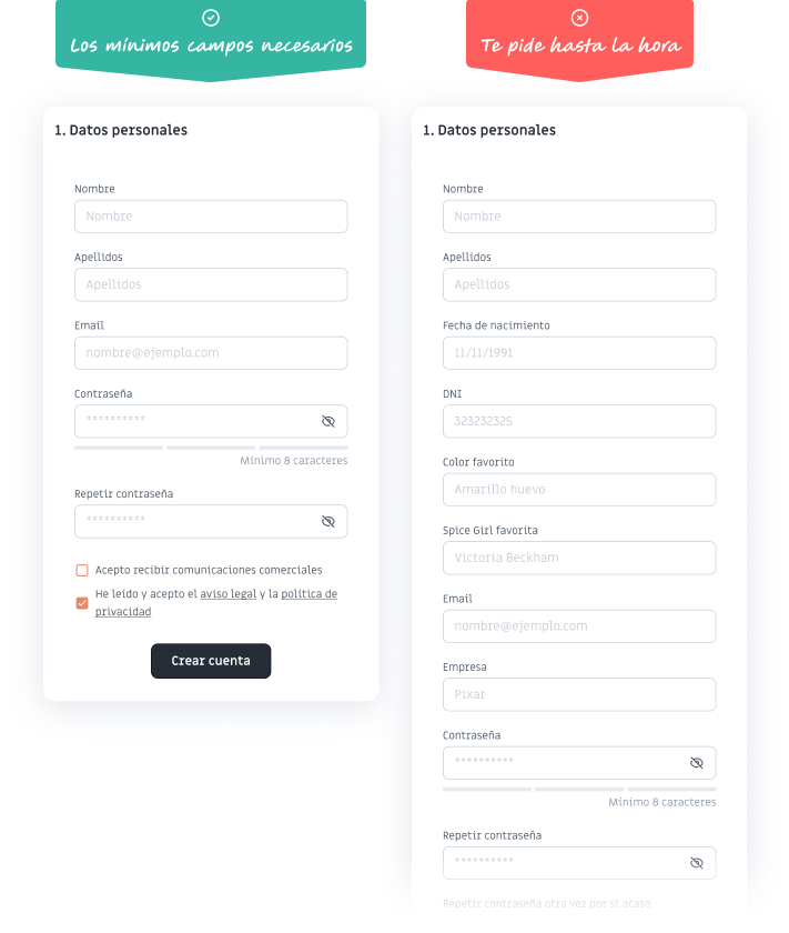 Diseño de formularios web para aumentar la conversión | Bring