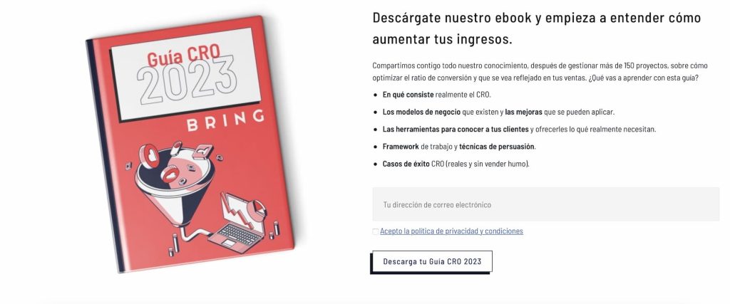 CTA para descarga de ebook.
