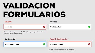 Validación formularios.