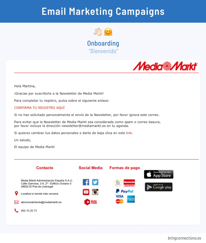 email marketing camañaña onboarding