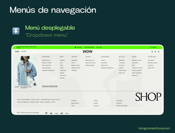 menu navegacion diseño desplegable