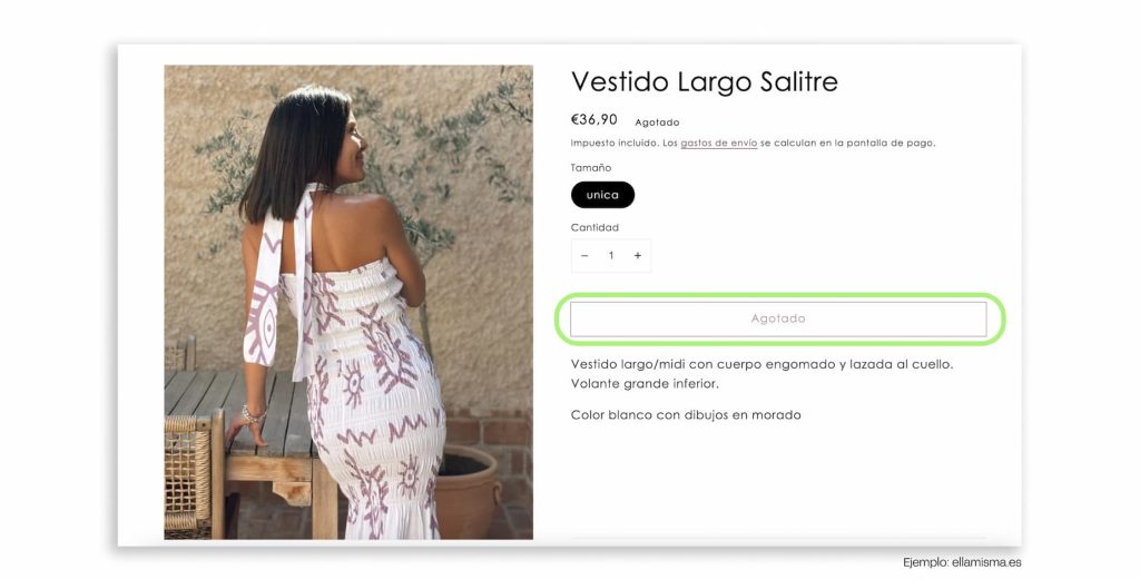 ecommerce moda agotamiento existencias
