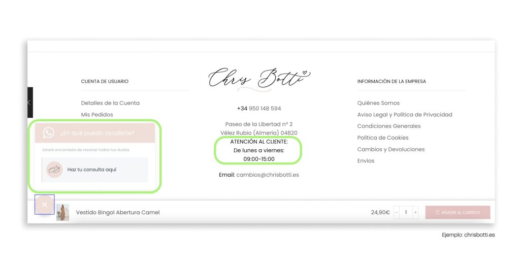 ecommerce moda servicio cliente