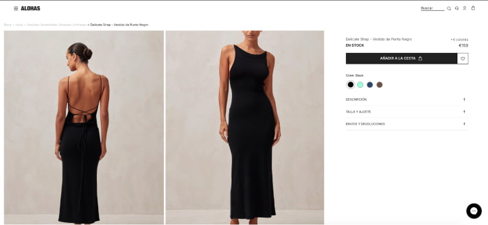 consistencia ficha producto ecommerce moda