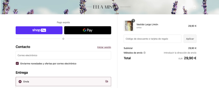 pantalla pago