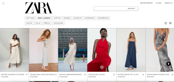 post blog bring connections int zara consistencia visual vestidos
